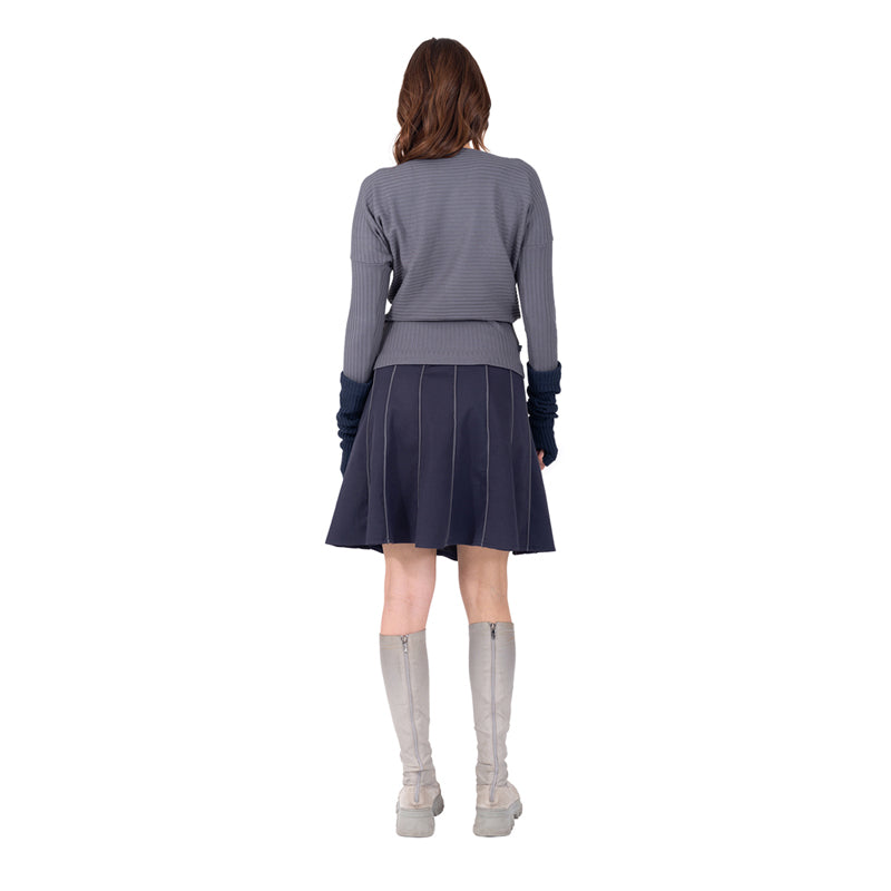 U-Boot Pullover, Rippe grau