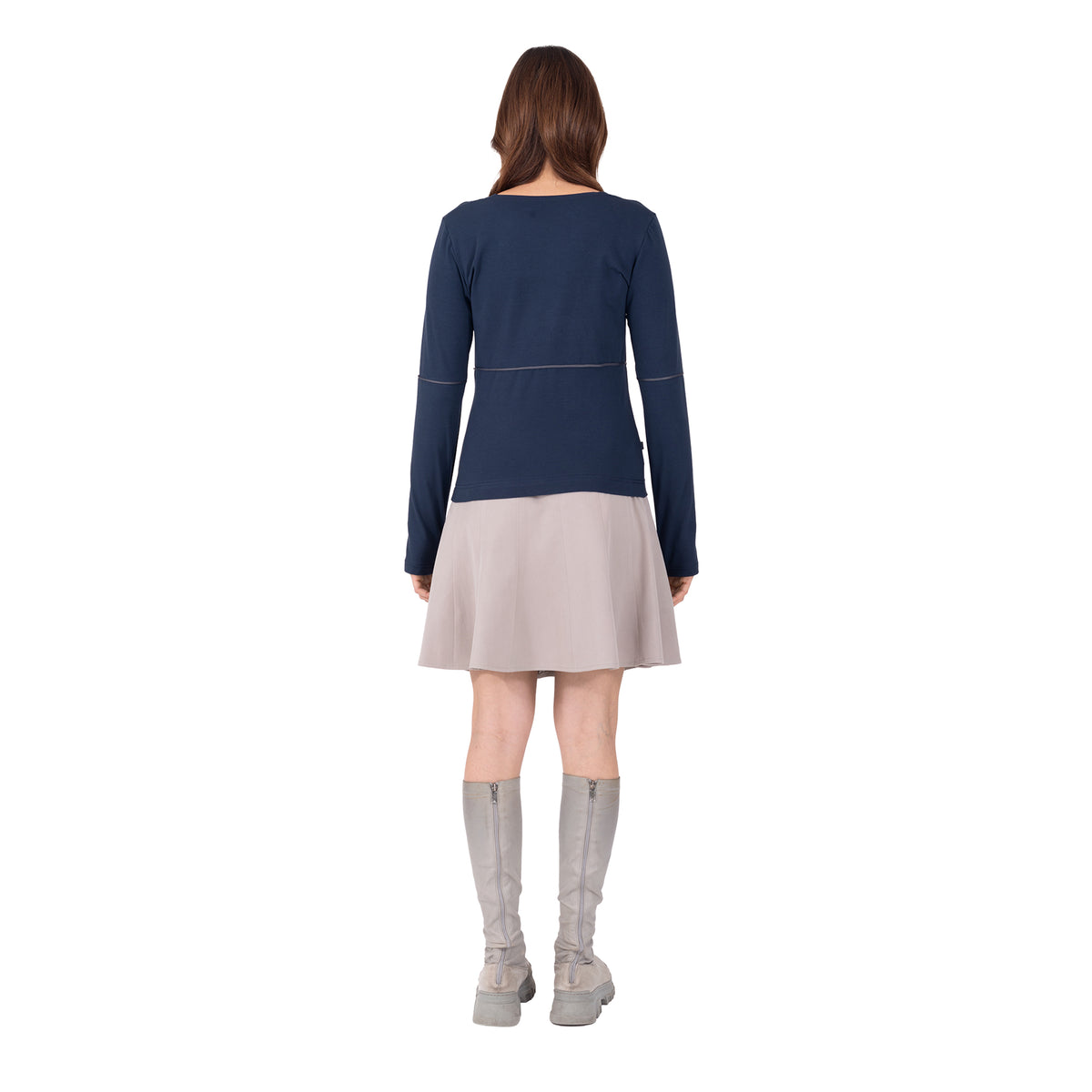 Shirt mit Paspel und Daumenschlaufen